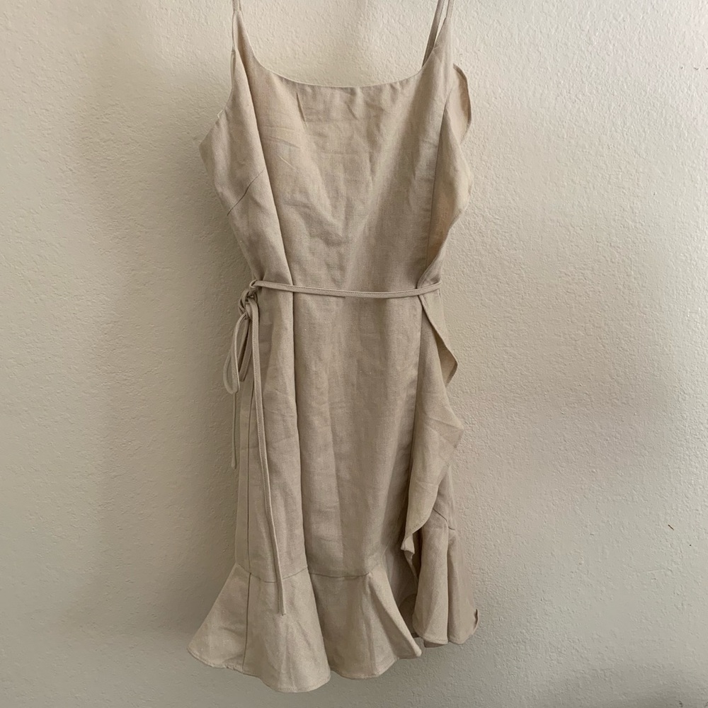 Love culture linen tan dress